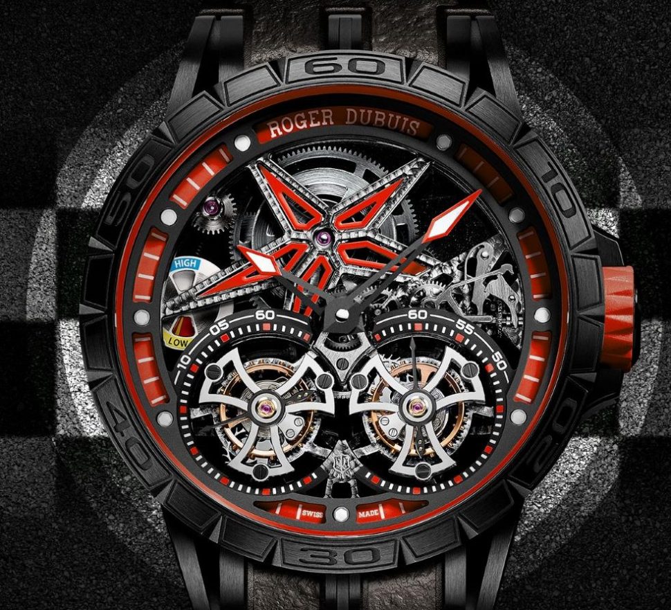 ساعة روجيه دوبوي اكسكاليبور سبايدر بيريللي دابل فلاينغ توربيون