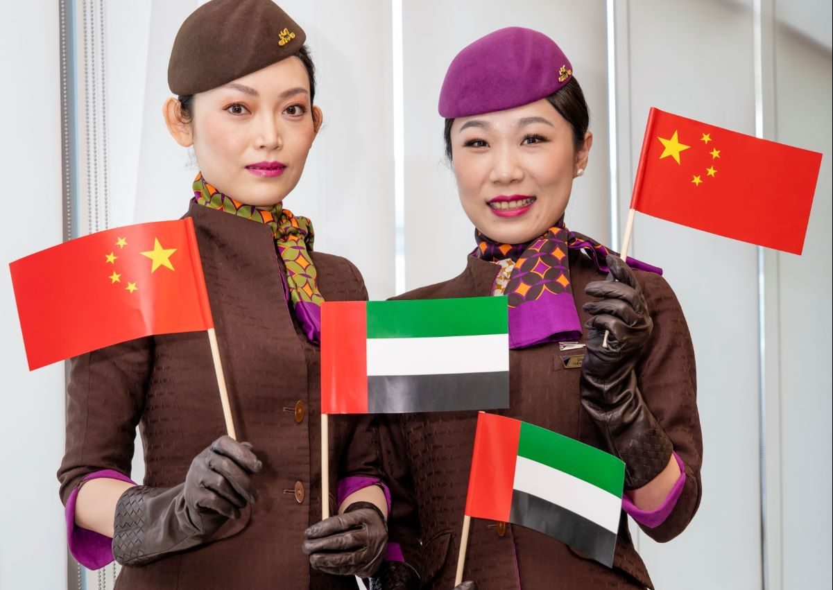 انطلاق أول رحلات الاتحاد للطيران الى غوانزو